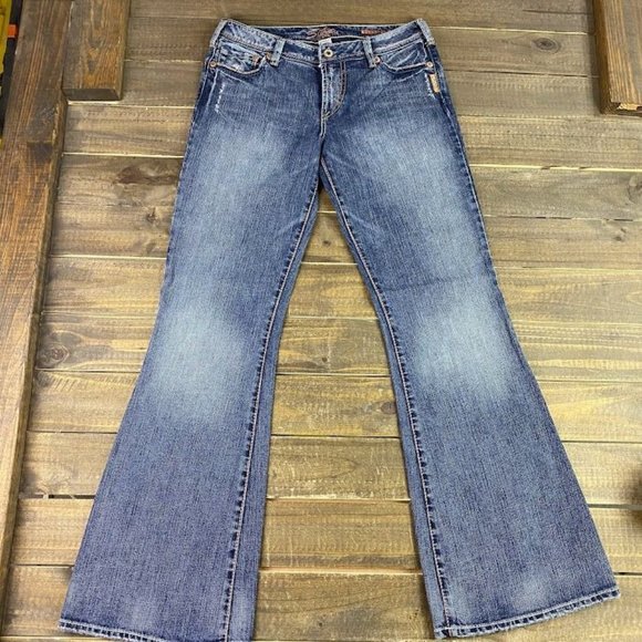 Silver Jeans Mirage Flare Wide Leg Jeans Women's Sz. 29 w/ 31.5" Inseam Low Rise - Picture 7 of 16